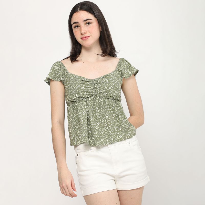 AMERICAN ABBEY - Blusa Manga Corta Mujer American Abbey