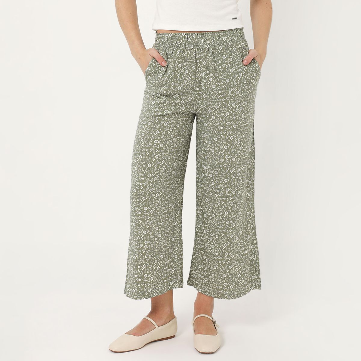 AMERICAN ABBEY - Pantalón Culotte Tiro Medio Mujer American Abbey