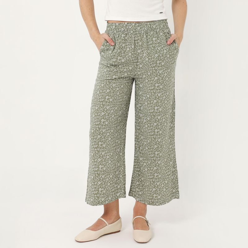 AMERICAN ABBEY - Pantalón Culotte Tiro Medio Mujer American Abbey