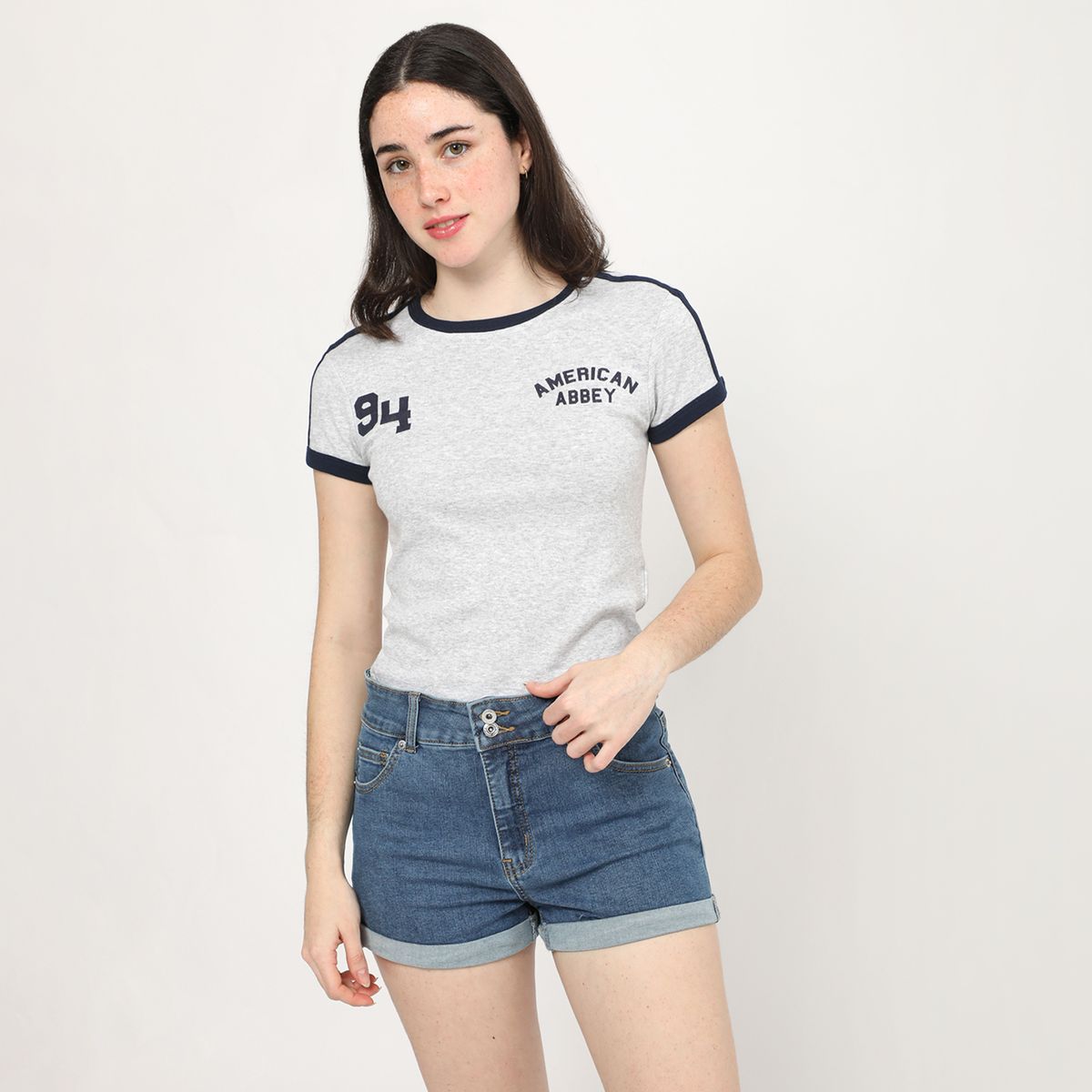 AMERICAN ABBEY - Polo 100% Algodón Mujer American Abbey