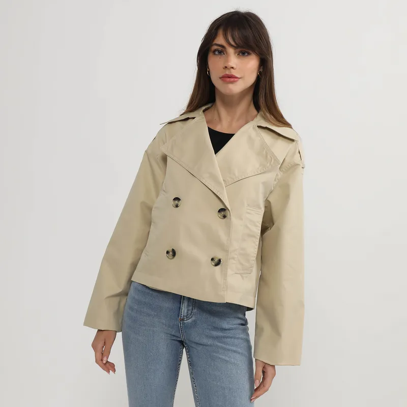 ELLE - Trench Corto Mujer Elle