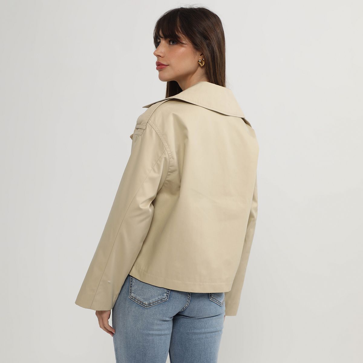 ELLE - Trench Corto Mujer Elle
