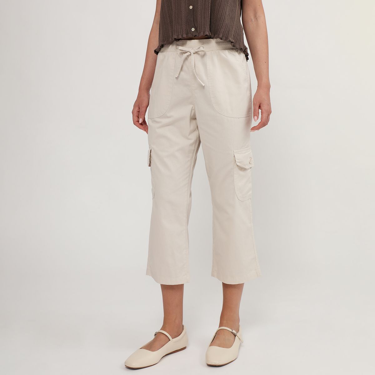 UNIVERSITY CLUB - Pantalón Capri Tiro Medio Mujer University Club