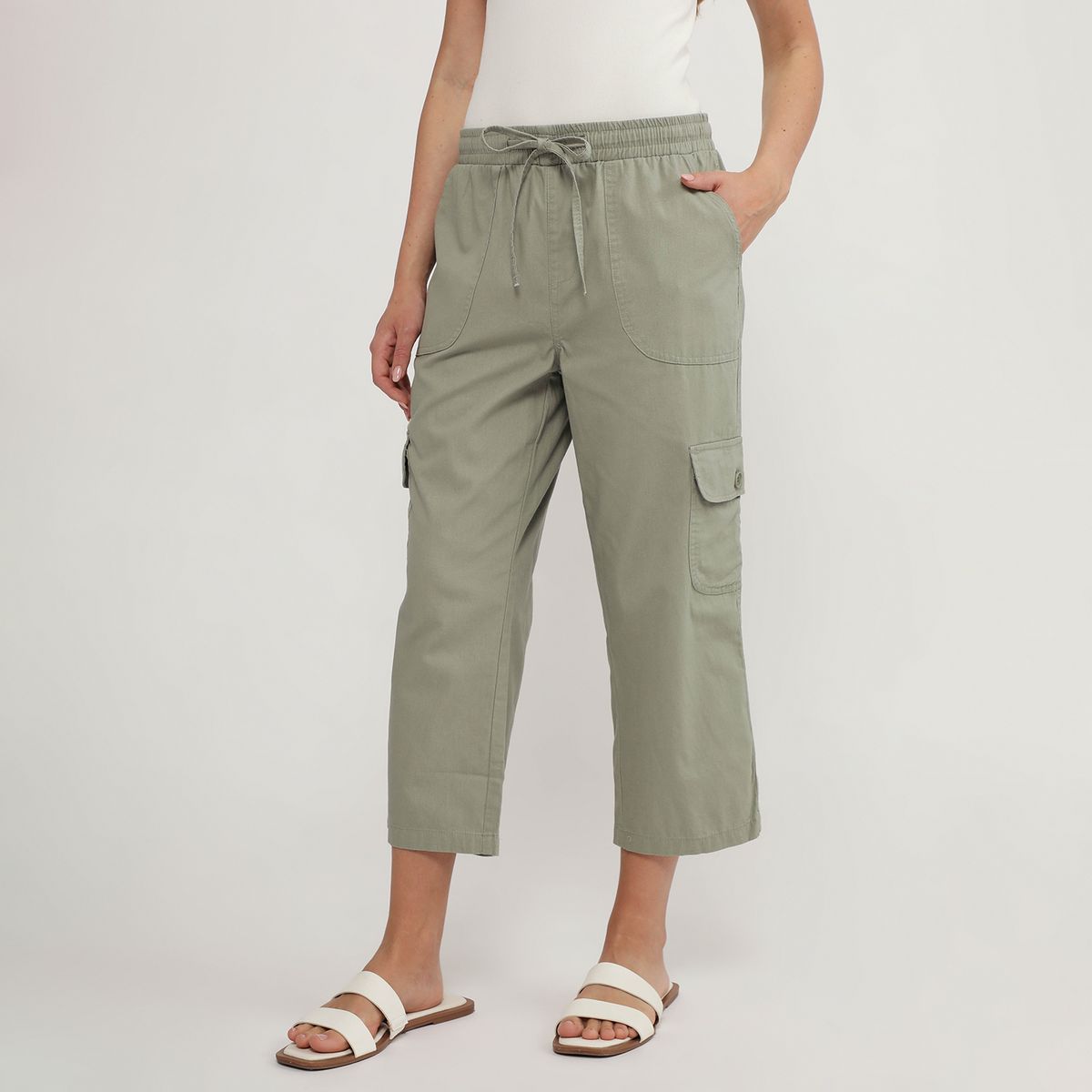 UNIVERSITY CLUB - Pantalón Capri Tiro Medio Mujer University Club