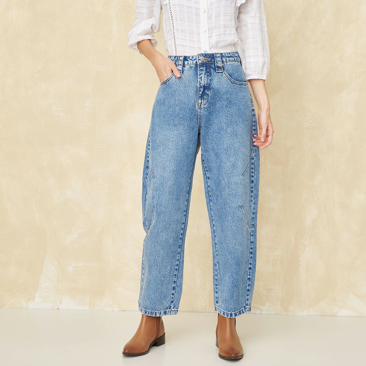 UNIVERSITY CLUB - Jean Balloon Tiro Alto Mujer University Club