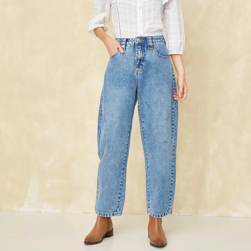 UNIVERSITY CLUB - Jean Balloon Tiro Alto Mujer University Club