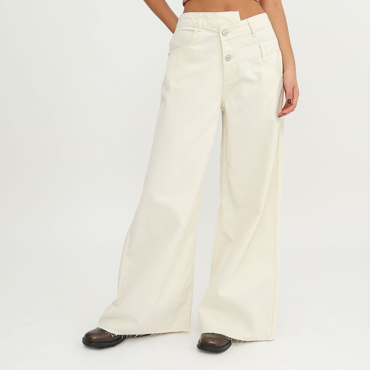 DENIMLAB - Jean Wide Leg Tiro Medio Mujer Denimlab