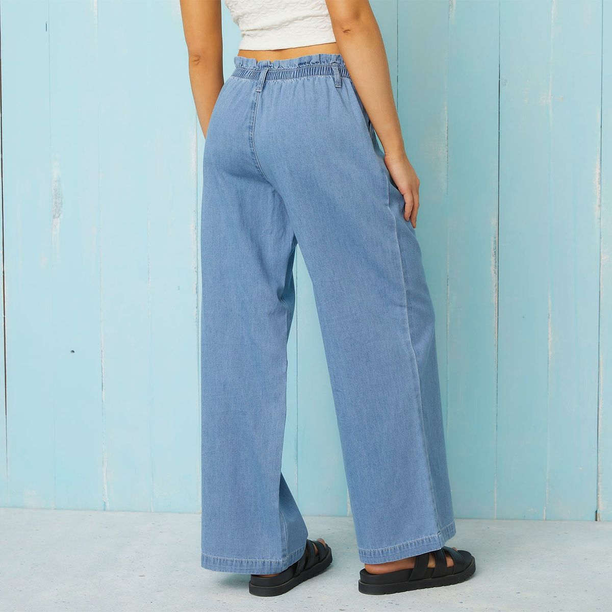 DOO AUSTRALIA - Pantalón Palazzo Tiro Medio Mujer Doo Australia