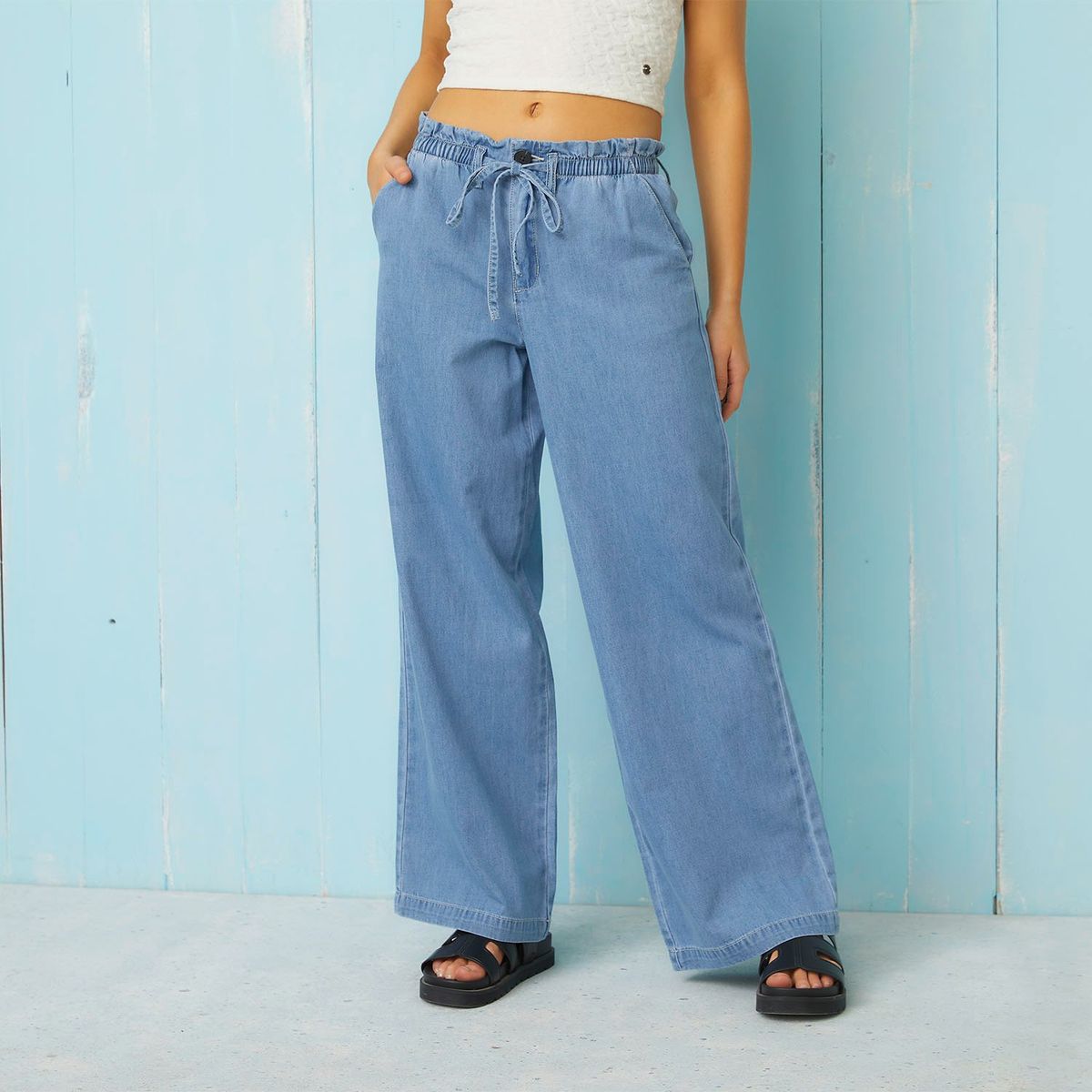 DOO AUSTRALIA - Pantalón Palazzo Tiro Medio Mujer Doo Australia