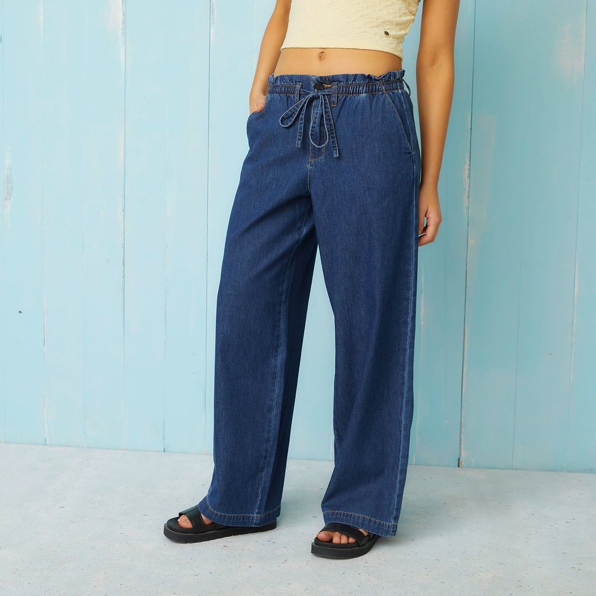 DOO AUSTRALIA - Pantalón Palazzo Tiro Medio Mujer Doo Australia