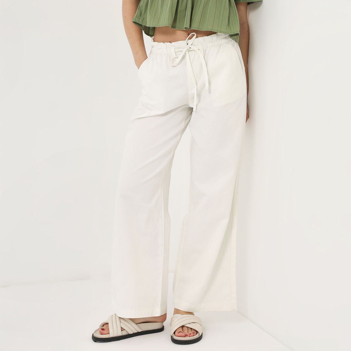 DOO AUSTRALIA - Pantalón Palazzo Tiro Medio Mujer Doo Australia