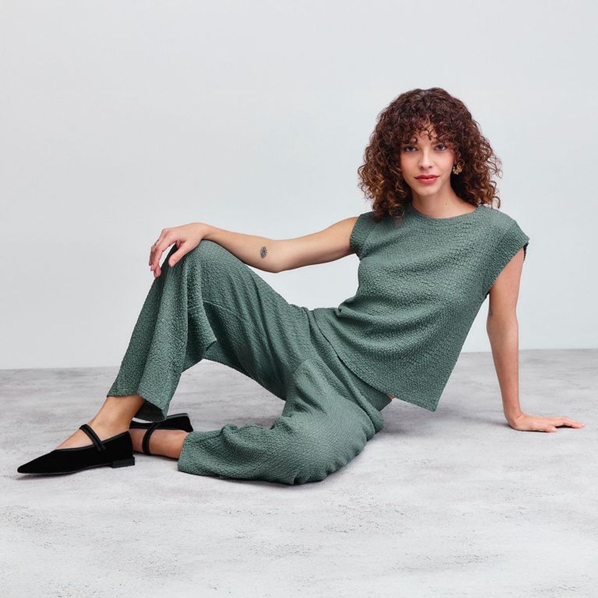 UNIVERSITY CLUB - Pantalón Wide Leg Tiro Alto Mujer University Club