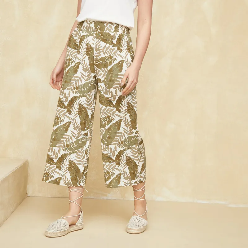 UNIVERSITY CLUB - Pantalón Culotte Tiro Medio Mujer University Club