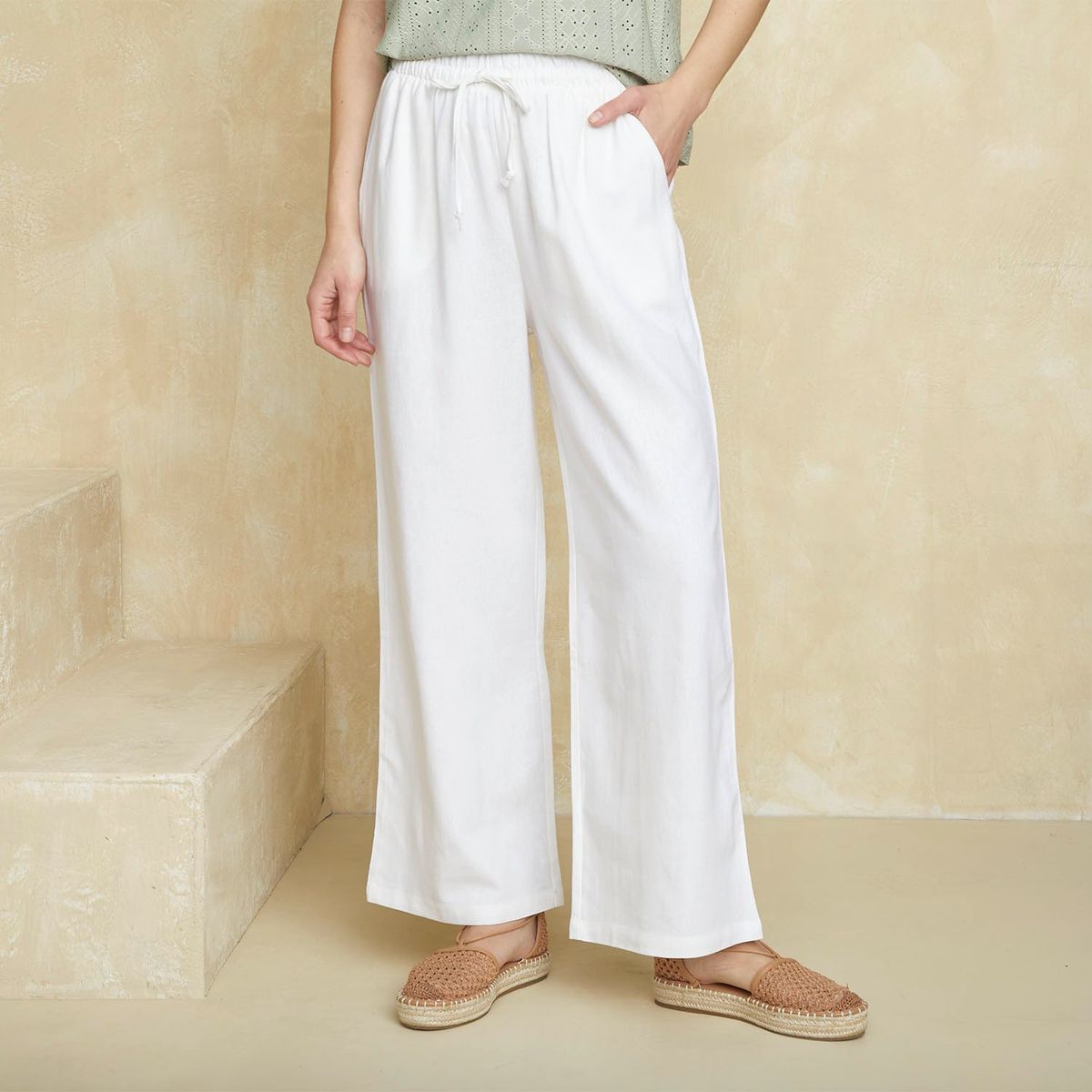 UNIVERSITY CLUB - Pantalón Fluido Tiro Alto Mujer University Club