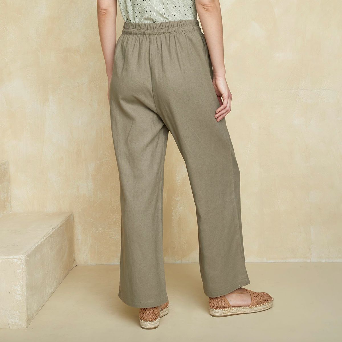 UNIVERSITY CLUB - Pantalón Fluido Tiro Alto Mujer University Club