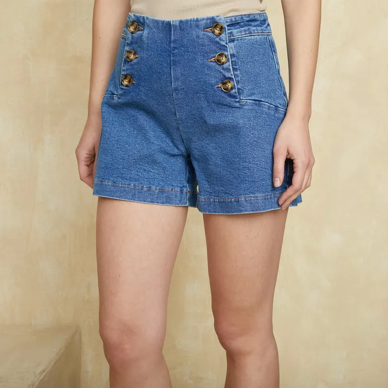 UNIVERSITY CLUB - Short Denim Mujer University Club