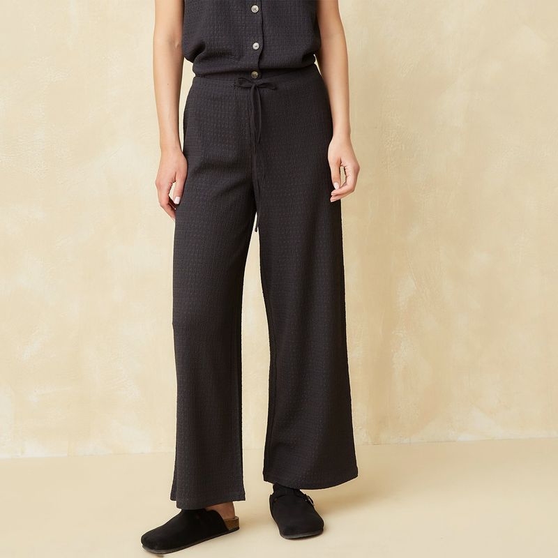 UNIVERSITY CLUB - Pantalón Wide Leg Tiro Medio Mujer University Club