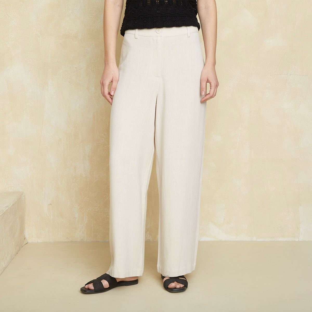 UNIVERSITY CLUB - Pantalón Wide Leg Tiro Alto Mujer University Club