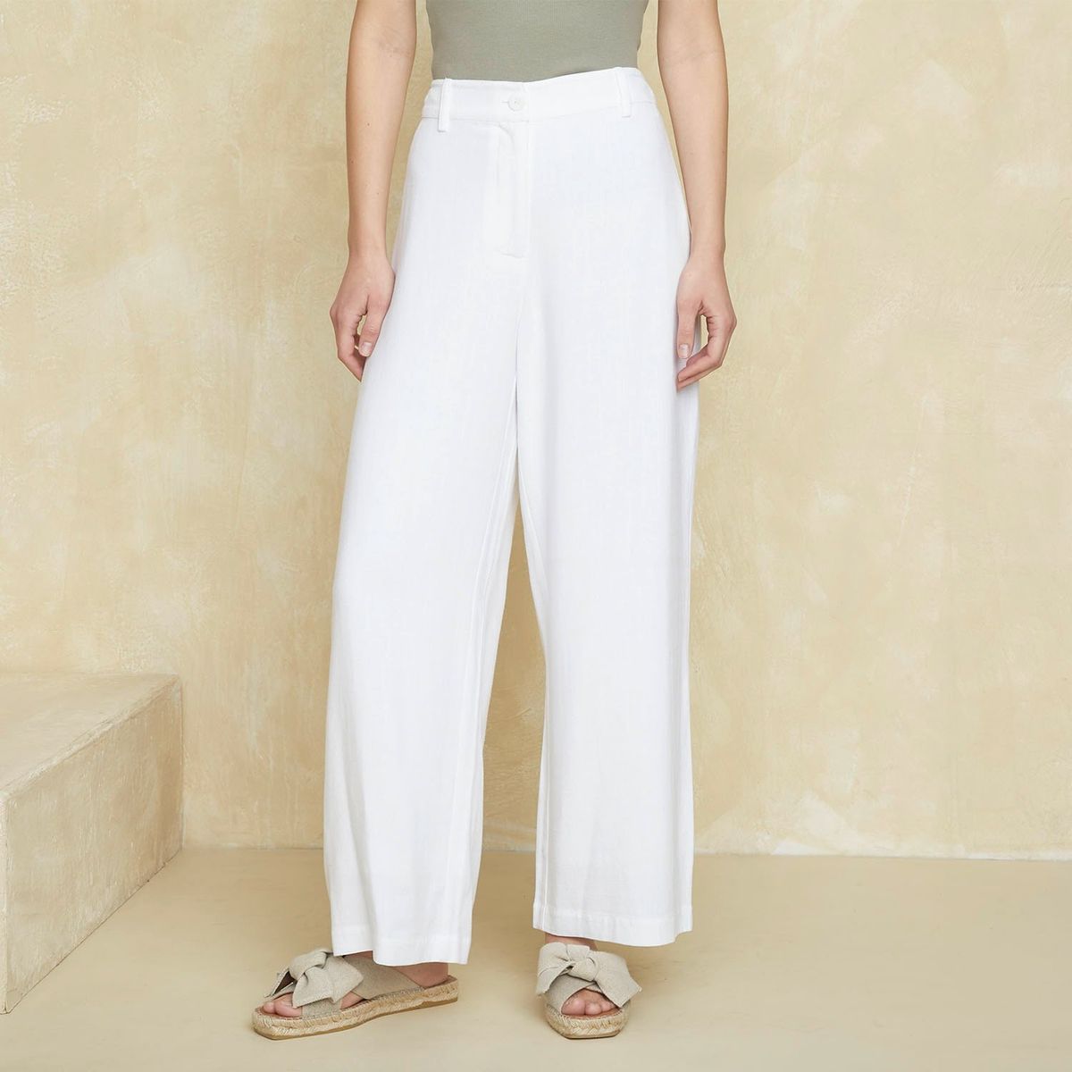 UNIVERSITY CLUB - Pantalón Wide Leg Tiro Alto Mujer University Club