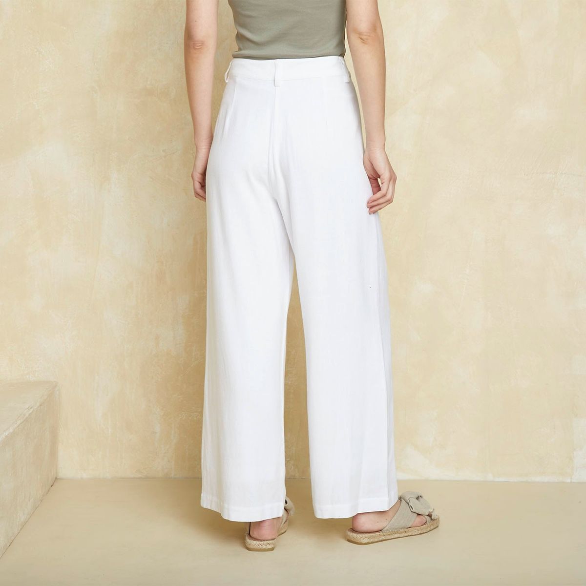 UNIVERSITY CLUB - Pantalón Wide Leg Tiro Alto Mujer University Club