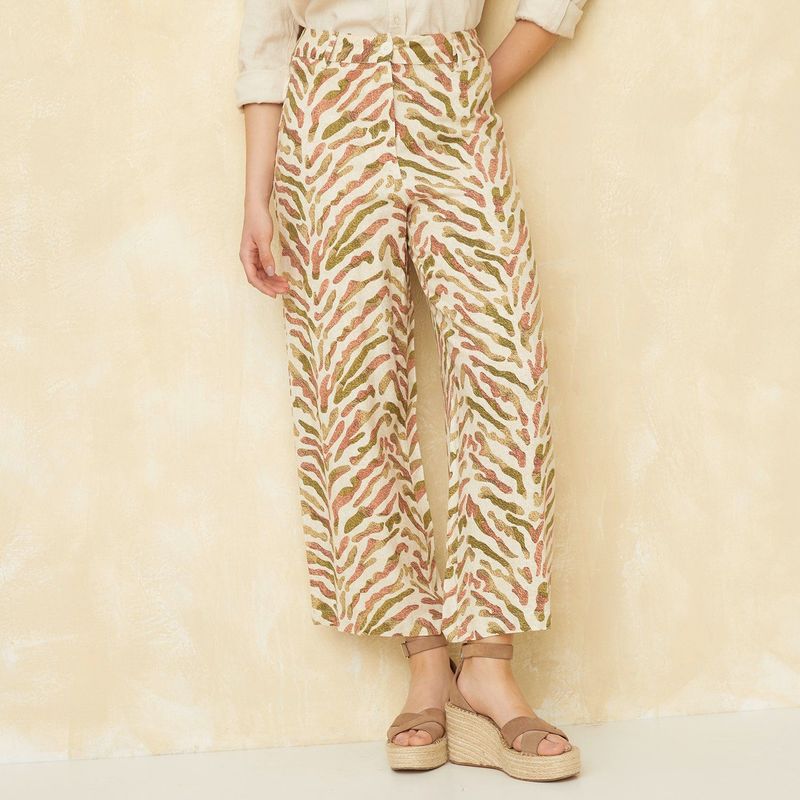 UNIVERSITY CLUB - Pantalón Wide Leg Tiro Alto Mujer University Club