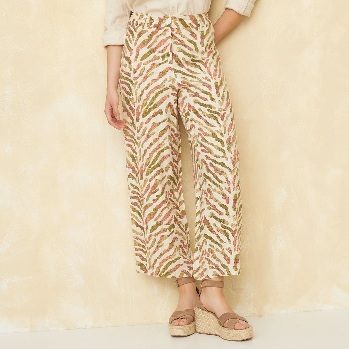 UNIVERSITY CLUB - Pantalón Wide Leg Tiro Alto Mujer University Club