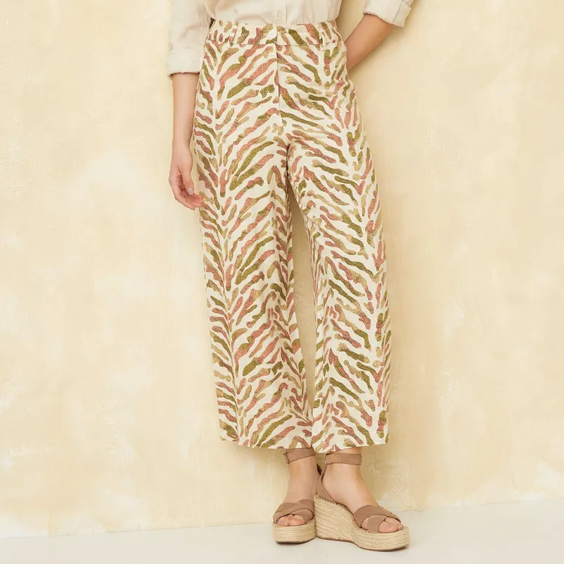 UNIVERSITY CLUB - Pantalón Wide Leg Tiro Alto Mujer University Club