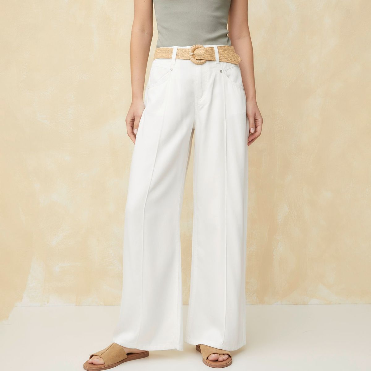 UNIVERSITY CLUB - Pantalón Wide Leg Tiro Alto Mujer University Club