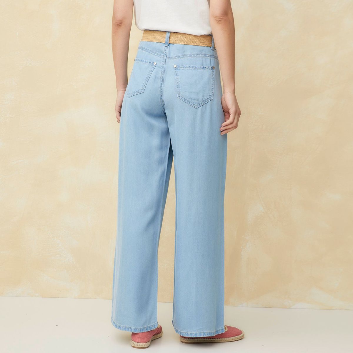 UNIVERSITY CLUB - Pantalón Wide Leg Tiro Alto Mujer University Club