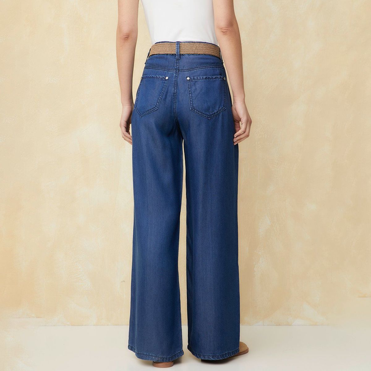 UNIVERSITY CLUB - Pantalón Wide Leg Tiro Alto Mujer University Club