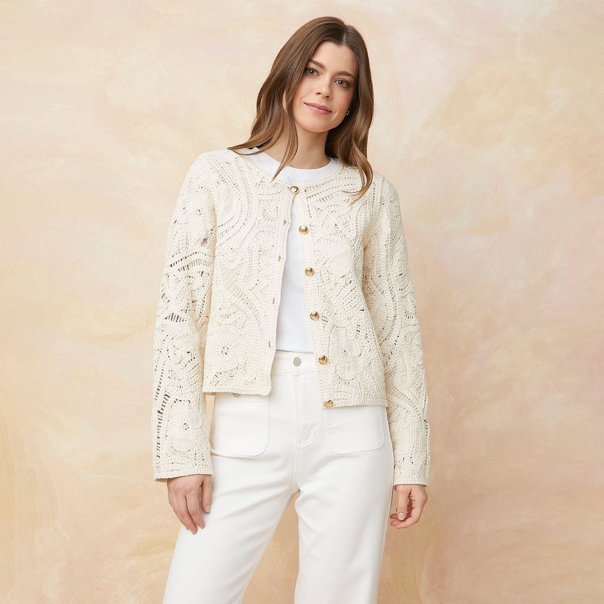 ELLE - Cardigan Casual Mujer Elle