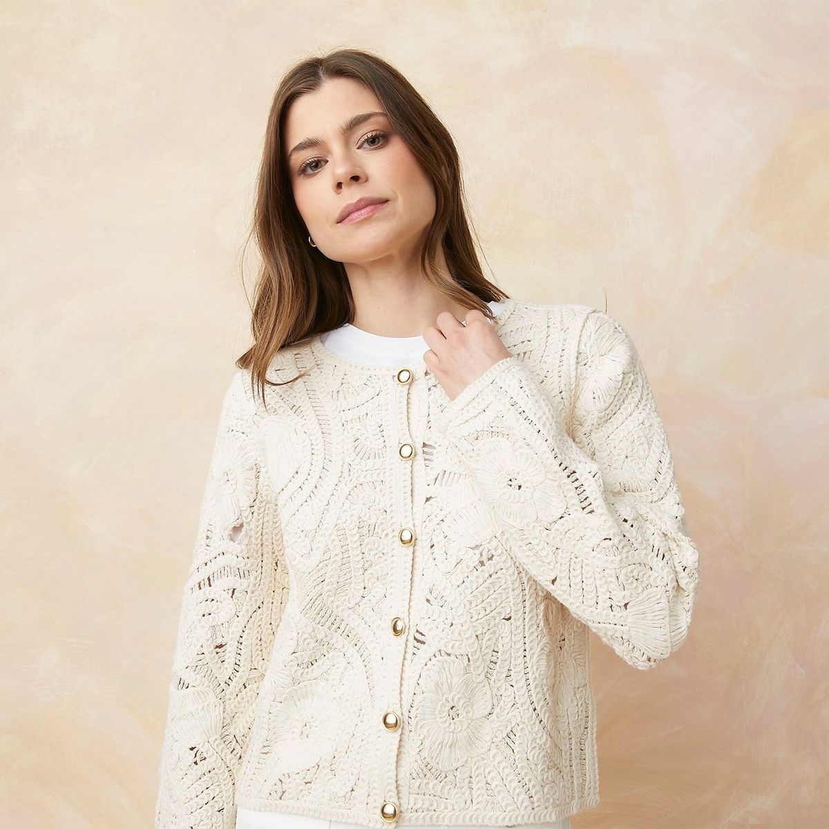 ELLE - Cardigan Casual Mujer Elle