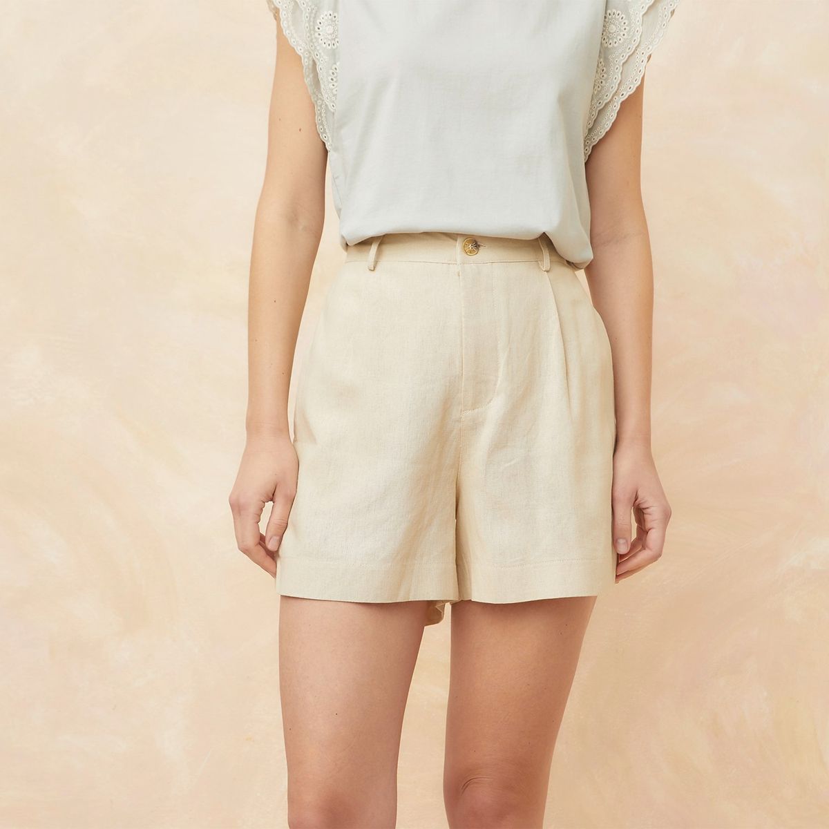 ELLE - Short Tiro Alto Mujer Elle