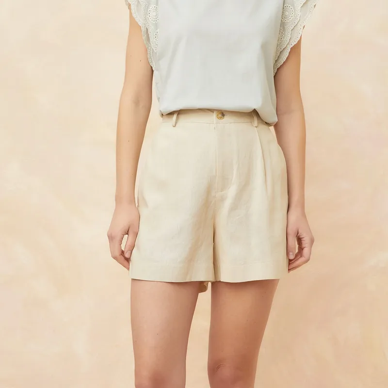 ELLE - Short Tiro Alto Mujer Elle