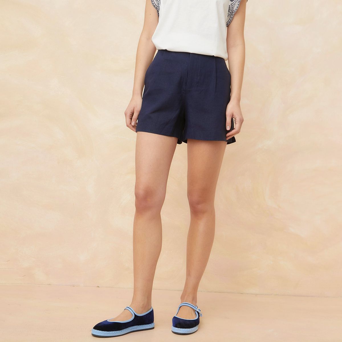 ELLE - Short Tiro Alto Mujer Elle