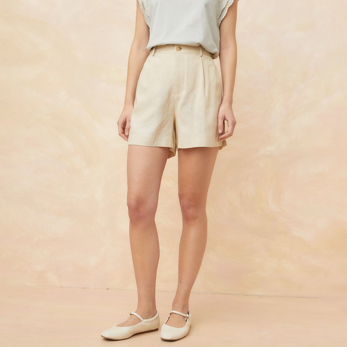 ELLE - Short Tiro Alto Mujer Elle