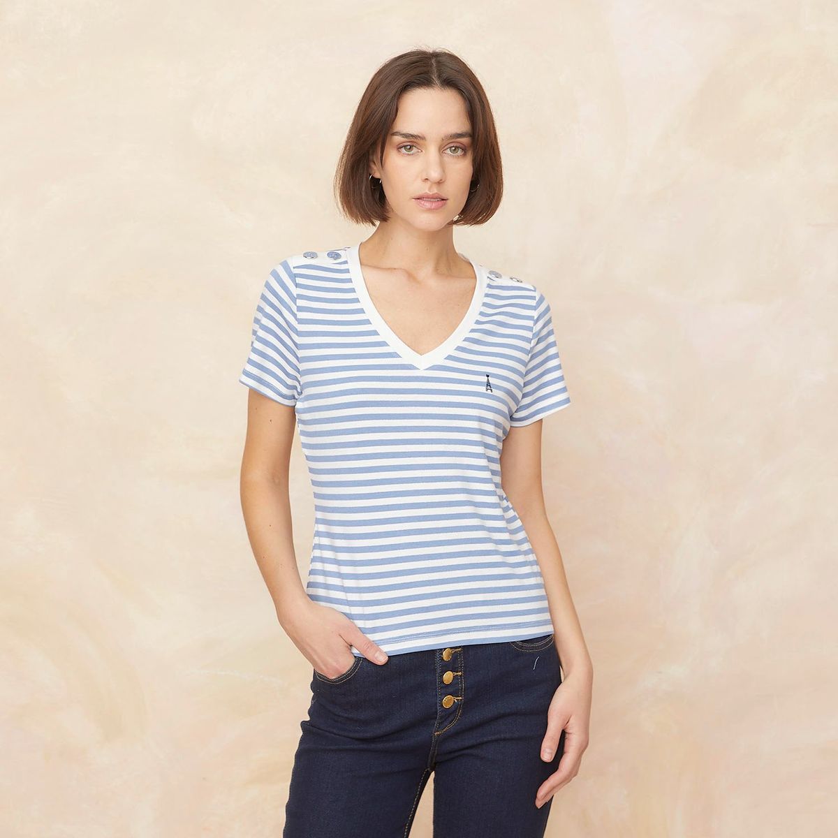 ELLE - Polo Manga Corta Mujer Elle