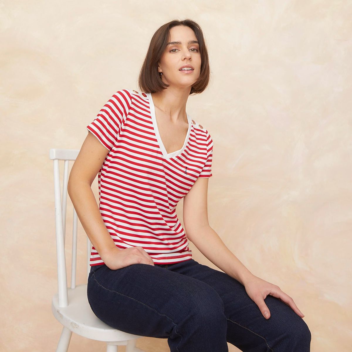 ELLE - Polo Manga Corta Mujer Elle