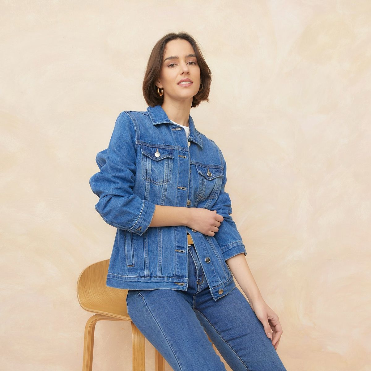 ELLE - Casaca Denim Mujer Elle