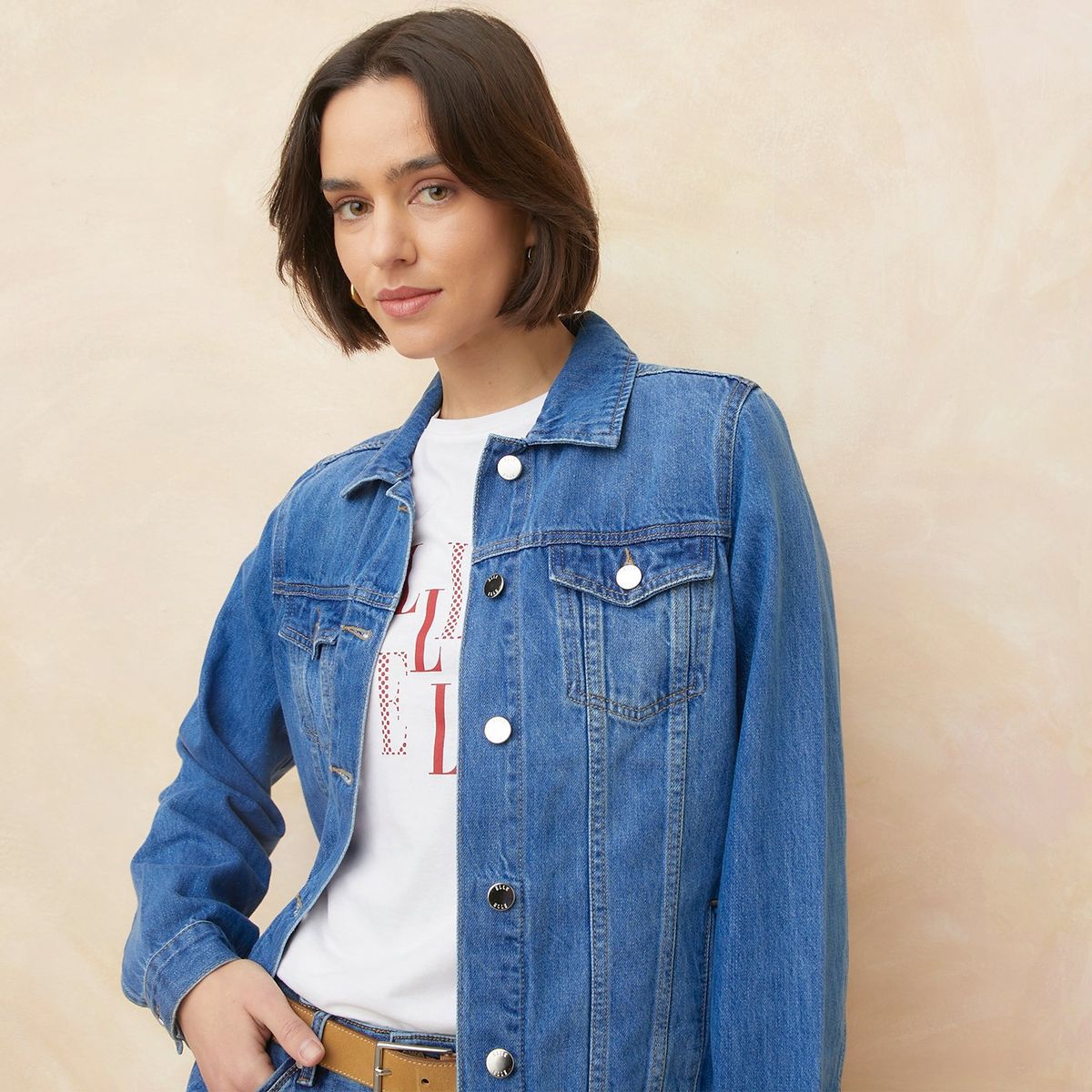 ELLE - Casaca Denim Mujer Elle
