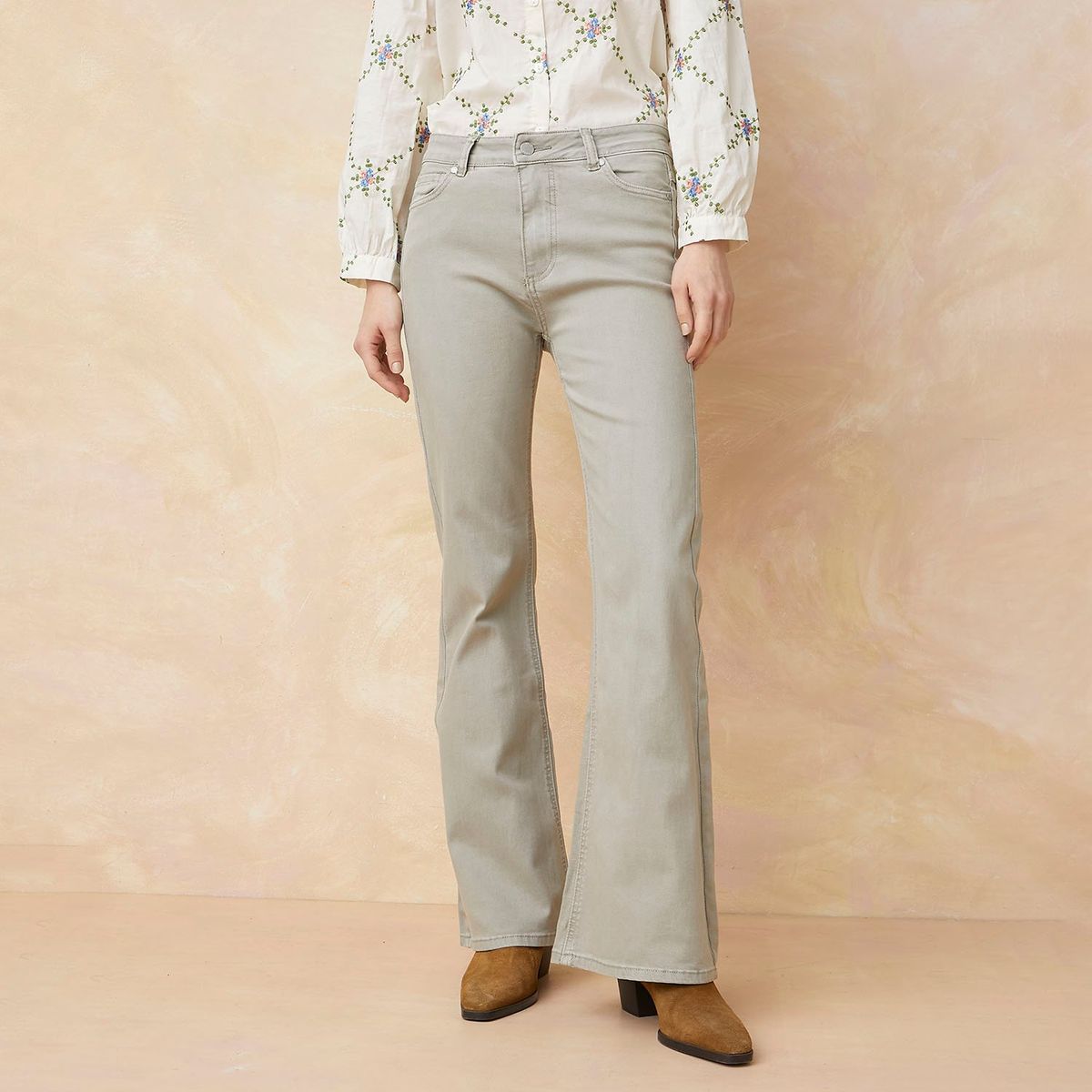 ELLE - Jean Flare Tiro Medio Mujer Elle