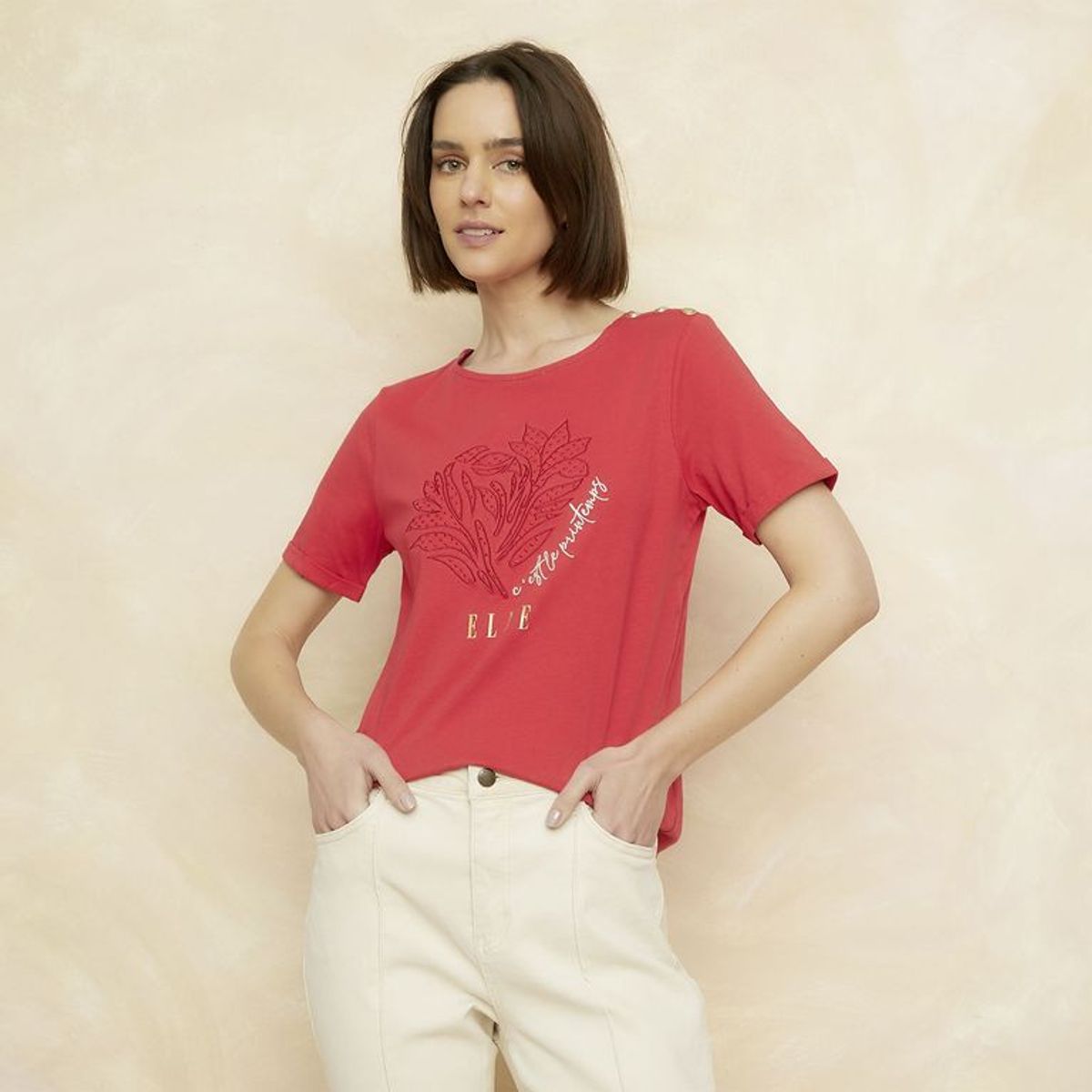 ELLE - Polo Casual Mujer Elle