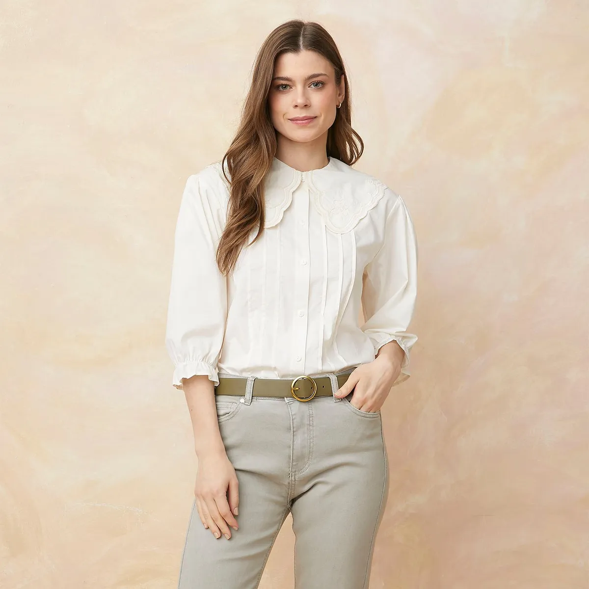 ELLE - Blusa 100% Algodón Mujer Elle