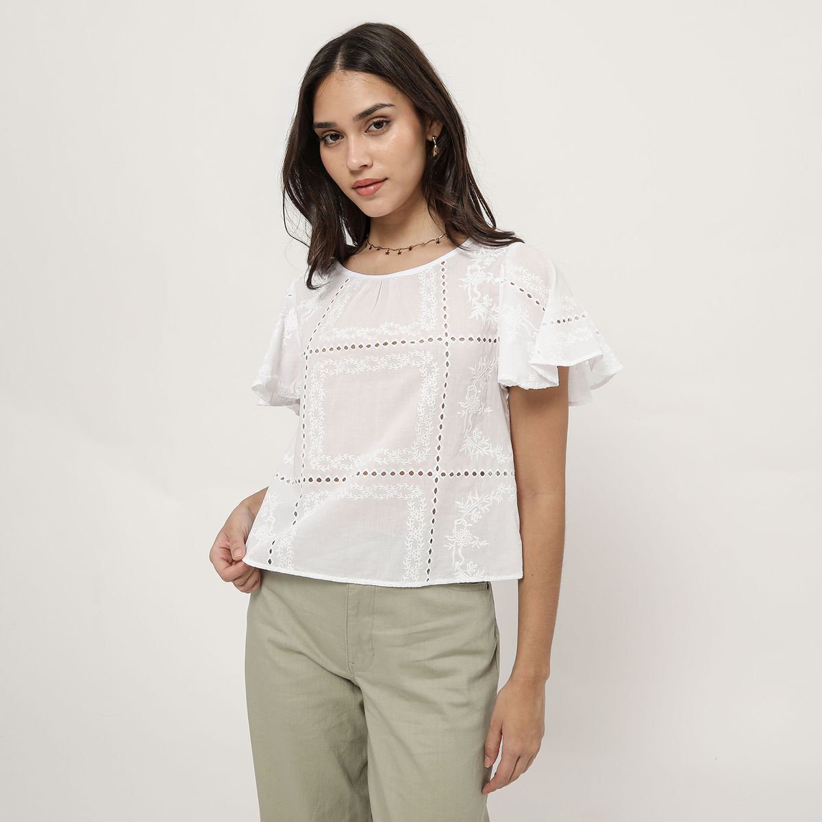 SYBILLA - Blusa Manga Corta Mujer Sybilla