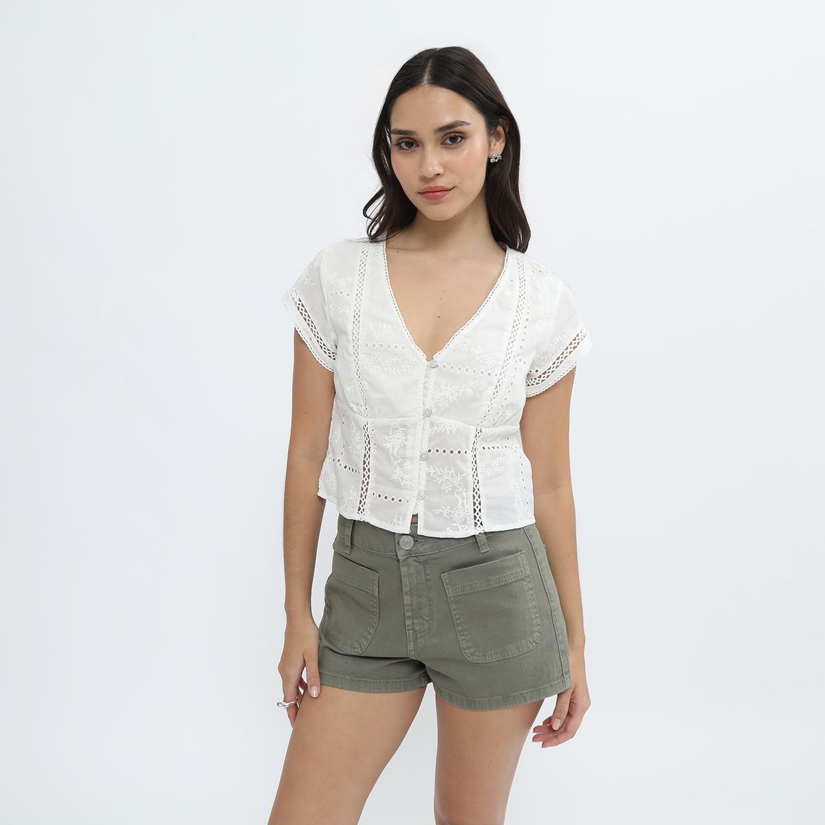 SYBILLA - Blusa Manga Corta Mujer Sybilla