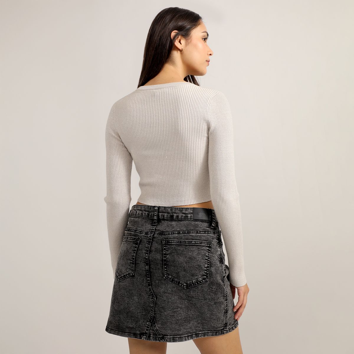 SYBILLA - Chompa Manga Larga Mujer Sybilla