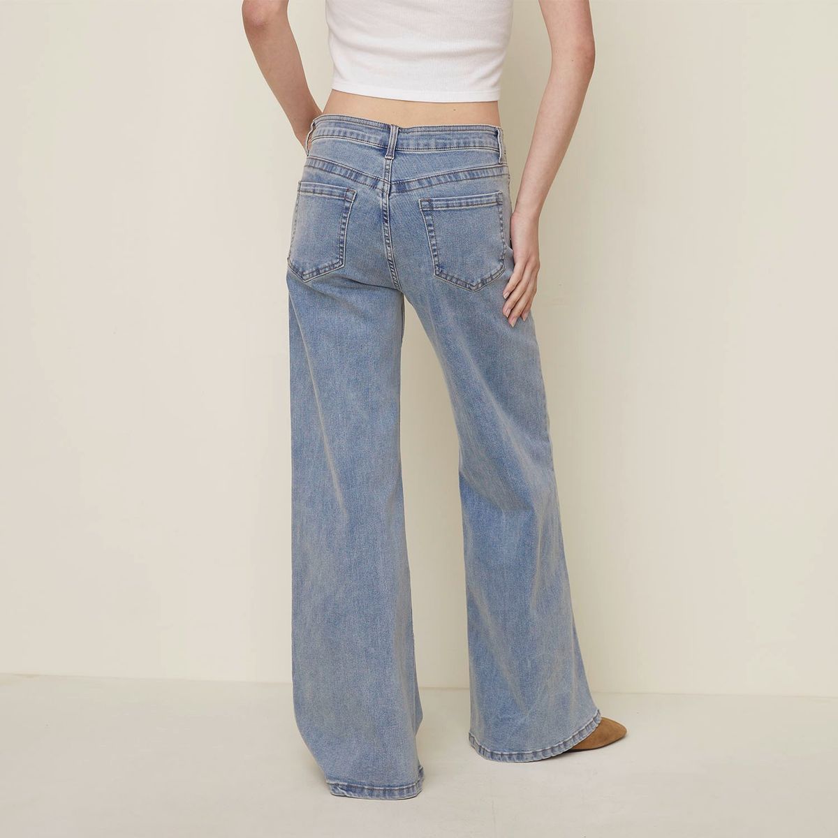 SYBILLA - Jean Wide Leg Tiro Medio Mujer Sybilla