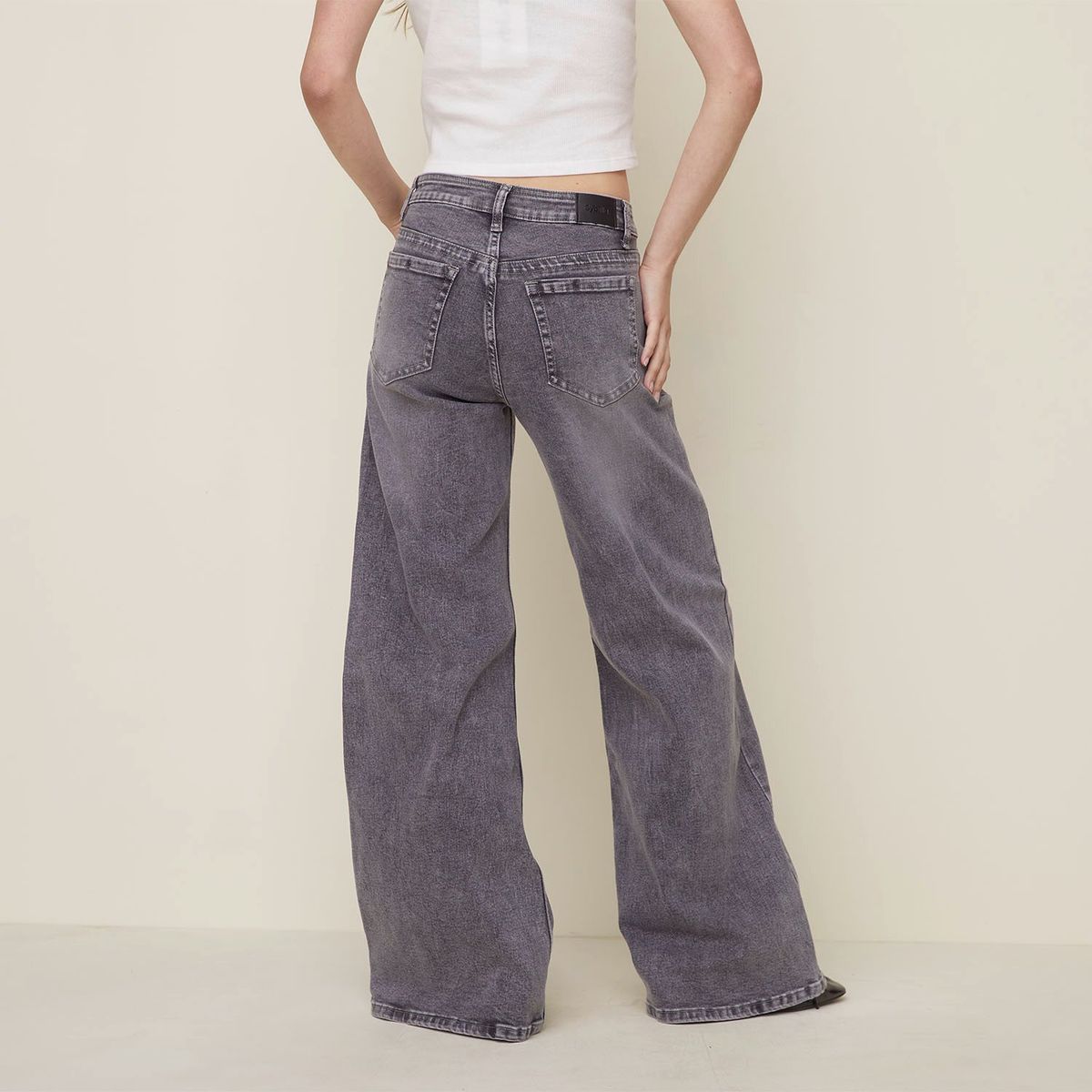 SYBILLA - Jean Wide Leg Tiro Medio Mujer Sybilla