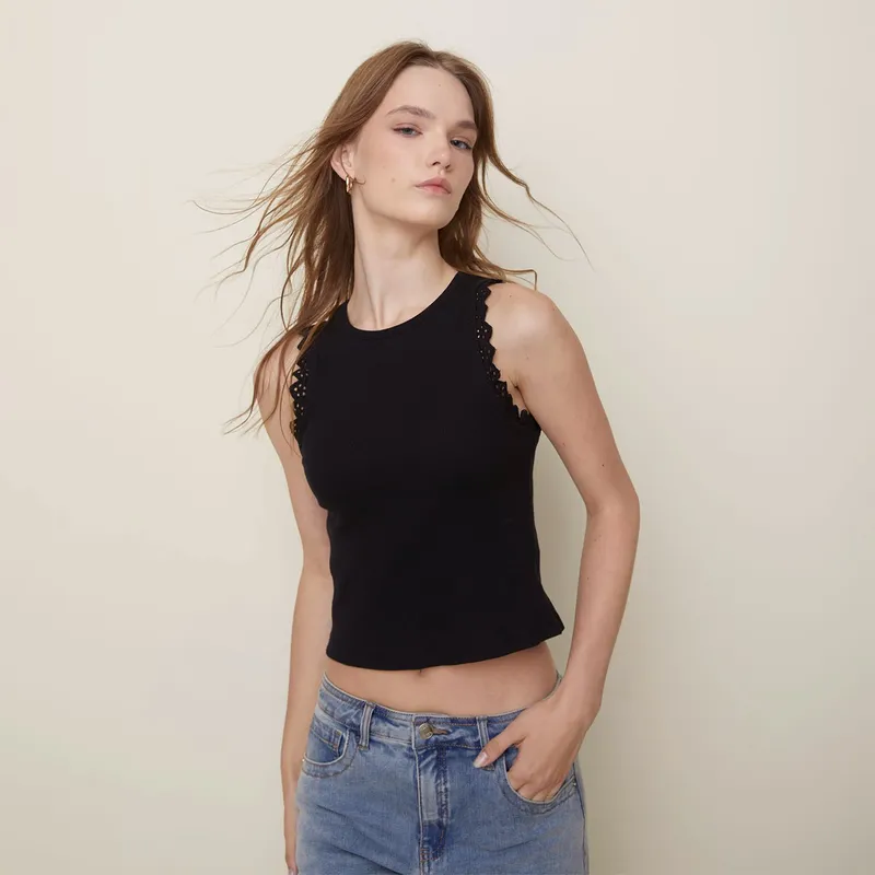 SYBILLA - Polo Sin Mangas Mujer Sybilla