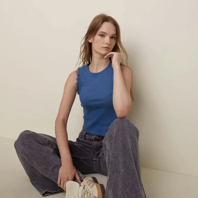 SYBILLA - Polo Sin Mangas Mujer Sybilla